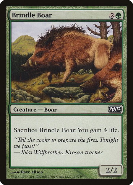 Brindle Boar - Magic 2012 (M12) Magic: The Gathering trading card