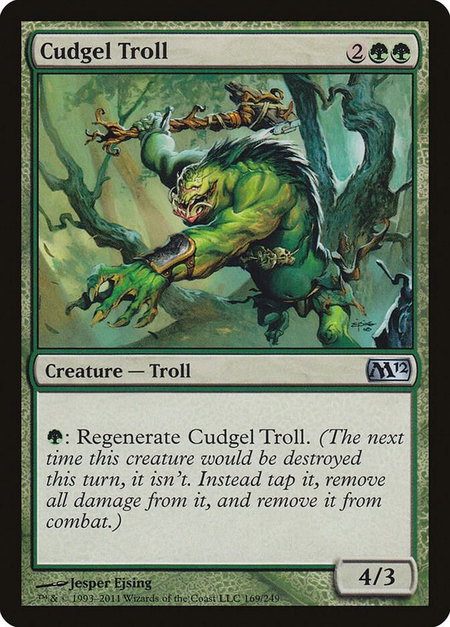 Cudgel Troll trading card from Magic 2012 (M12) Cudgel Troll - Magic 2012 (M12) Magic: The Gathering trading card