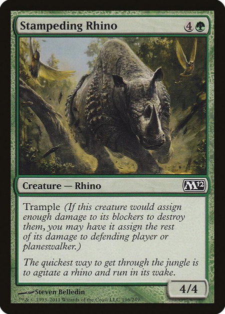 Stampeding Rhino - Magic 2012 (M12) Magic: The Gathering trading card