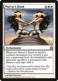 Martyr's Bond - Commander (CMD) #19 - Rare Magic: The Gathering Trading Card