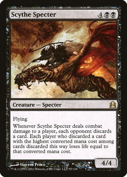 Scythe Specter trading card from Commander Scythe Specter - Commander Magic: The Gathering trading card