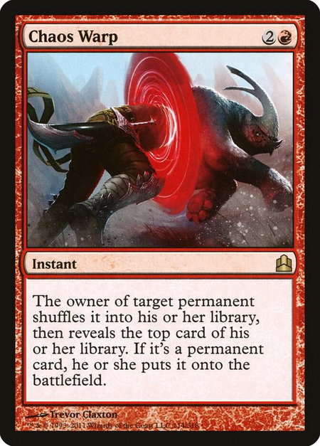 Chaos Warp - Commander Magic: The Gathering trading card