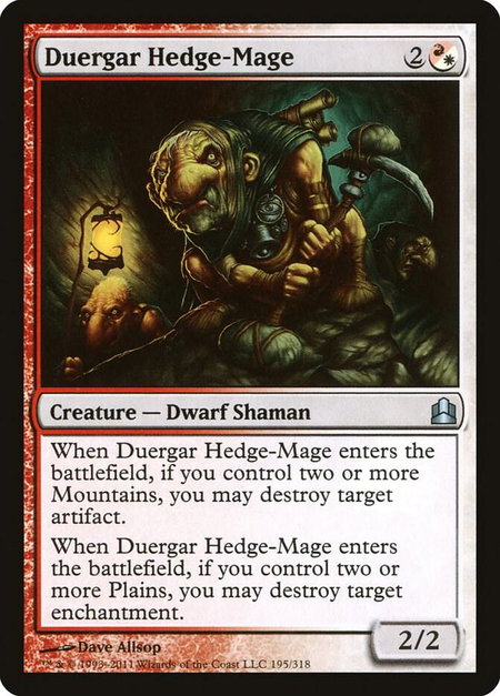 Duergar Hedge-Mage - Commander Magic: The Gathering trading card