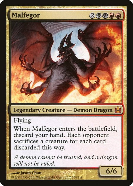 Malfegor - Commander Magic: The Gathering trading card