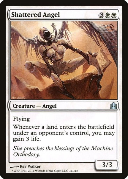 Shattered Angel trading card from Commander Shattered Angel - Commander Magic: The Gathering trading card