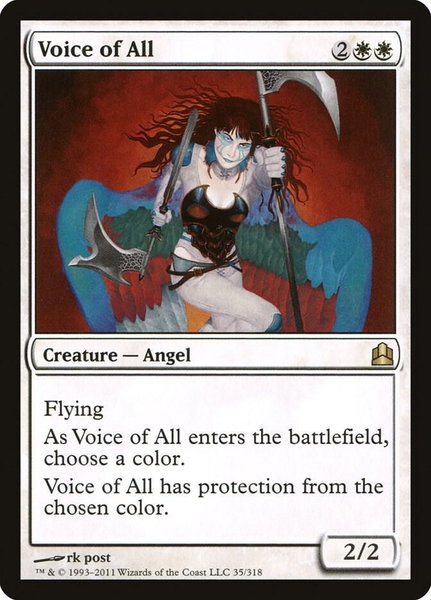 Voice of All trading card from Commander Voice of All - Commander Magic: The Gathering trading card