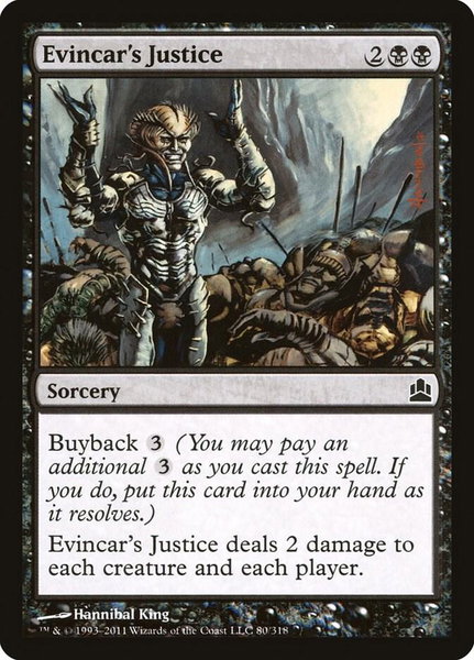 Evincar's Justice - Commander Magic: The Gathering trading card