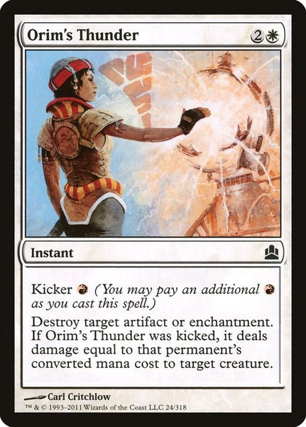 Orim's Thunder trading card from Commander Orim's Thunder - Commander Magic: The Gathering trading card