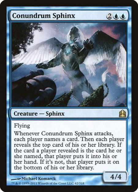 Conundrum Sphinx - Commander Magic: The Gathering trading card