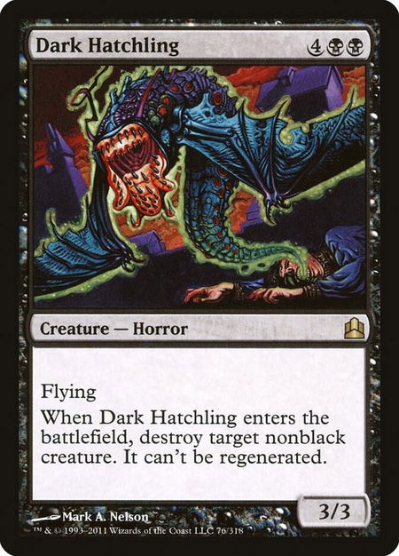 Dark Hatchling - Commander Magic: The Gathering trading card