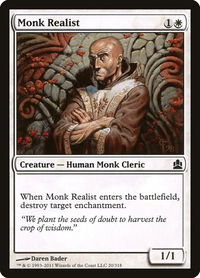 Monk Realist - Commander (CMD) #20 - Common Magic: The Gathering Trading Card