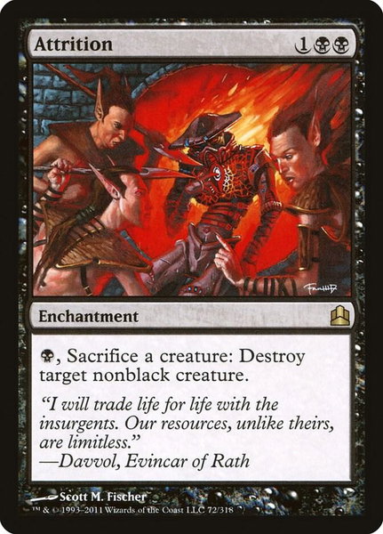 Attrition trading card from Commander Attrition - Commander Magic: The Gathering trading card