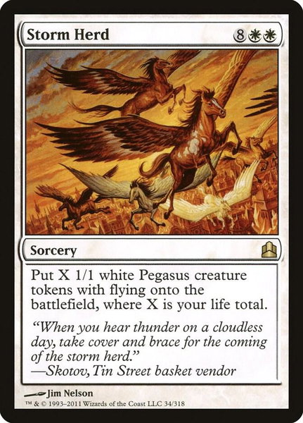 Storm Herd trading card from Commander Storm Herd - Commander Magic: The Gathering trading card