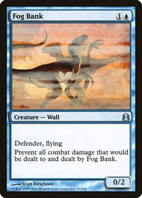 Fog Bank - Commander (CMD) #47 - Uncommon Magic: The Gathering Trading Card