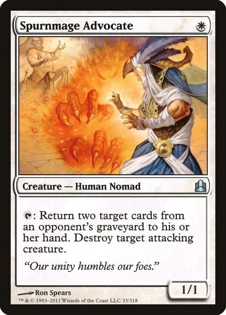 Spurnmage Advocate - Commander Magic: The Gathering trading card