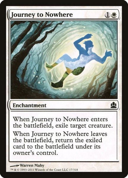 Journey to Nowhere trading card from Commander Journey to Nowhere - Commander Magic: The Gathering trading card