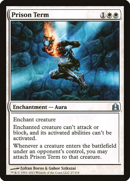 Prison Term - Commander Magic: The Gathering trading card
