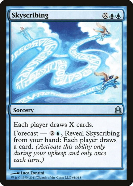 Skyscribing trading card from Commander Skyscribing - Commander Magic: The Gathering trading card