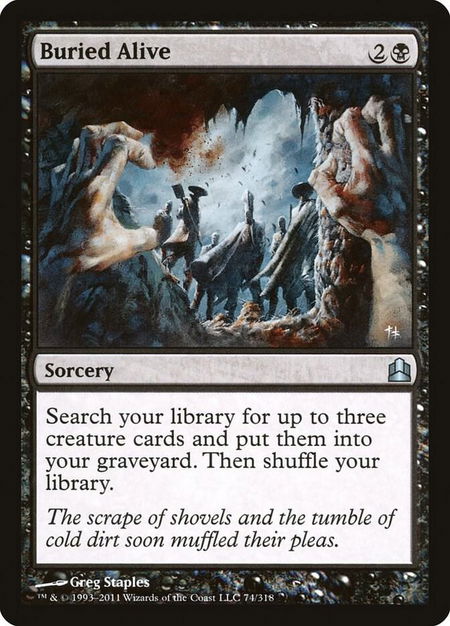 Buried Alive - Commander Magic: The Gathering trading card