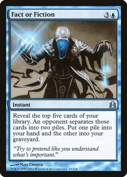 Fact or Fiction trading card from Commander Fact or Fiction - Commander Magic: The Gathering trading card