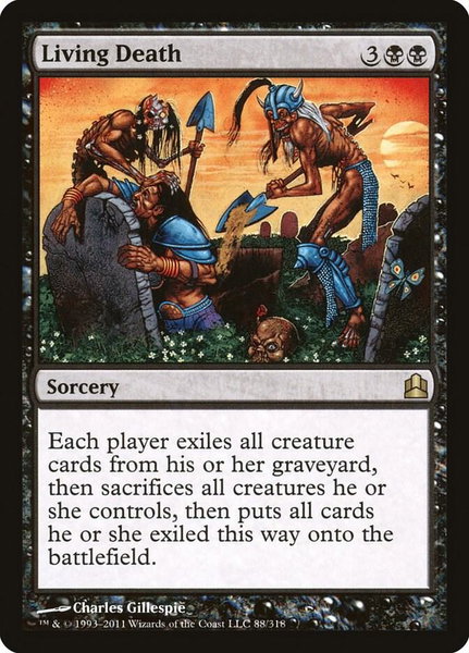 Living Death trading card from Commander Living Death - Commander Magic: The Gathering trading card