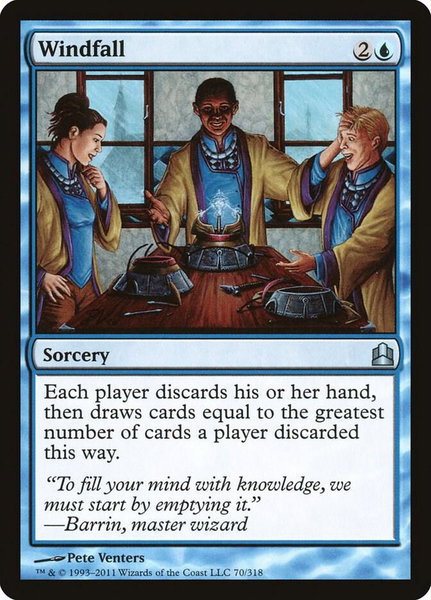 Windfall - Commander Magic: The Gathering trading card