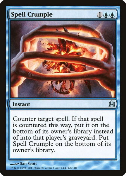 Spell Crumple - Commander Magic: The Gathering trading card