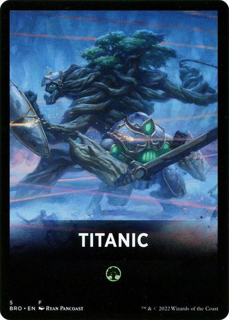 Titanic Theme Card - The Brothers' War Magic: The Gathering trading card