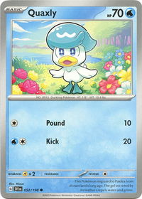 Quaxly - SV01: Scarlet & Violet Base Set (SVI) #052/198 - Common Pokémon Trading Card