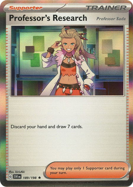 Professor's Research - 189/198 - SV01: Scarlet & Violet Base Set Pokémon trading card
