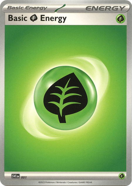 Basic Grass Energy - 001 - SVE: Scarlet & Violet Energies Pokémon trading card