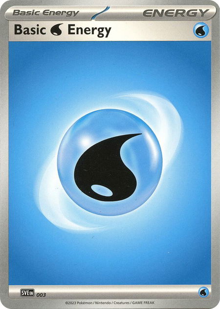 Basic Water Energy - 003 - SVE: Scarlet & Violet Energies Pokémon trading card