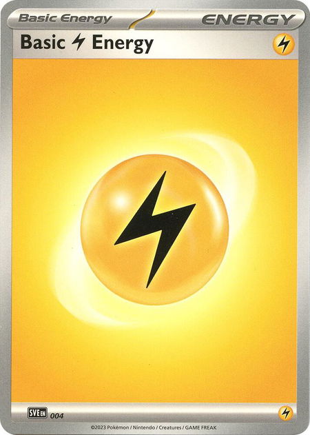 Basic Lightning Energy - 004 - SVE: Scarlet & Violet Energies Pokémon trading card