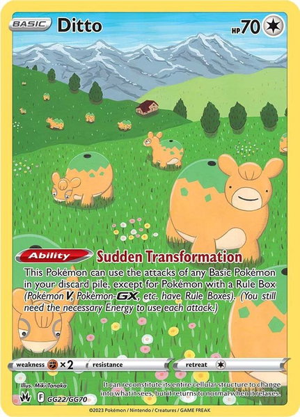 Ditto trading card from Crown Zenith: Galarian Gallery Ditto - Crown Zenith: Galarian Gallery Pokémon trading card