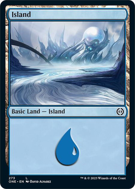 Island (273) - Phyrexia: All Will Be One Magic: The Gathering trading card