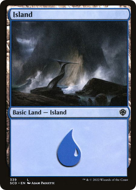 Island (339) - Starter Commander Decks Magic: The Gathering trading card