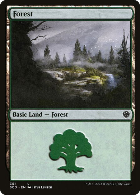 Forest (351) - Starter Commander Decks Magic: The Gathering trading card