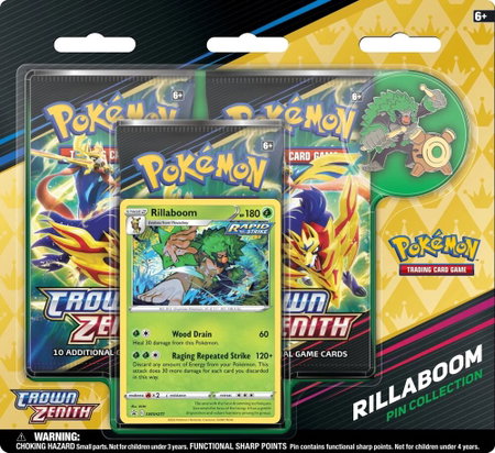 Crown Zenith Pin Collection [Rillaboom] - Crown Zenith Pokémon trading card
