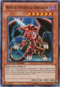 White-Horned Dragon - Gold Series 4: Pyramids Edition (GLD4) #GLD4-EN014 - Common / Short Print YuGiOh Trading Card