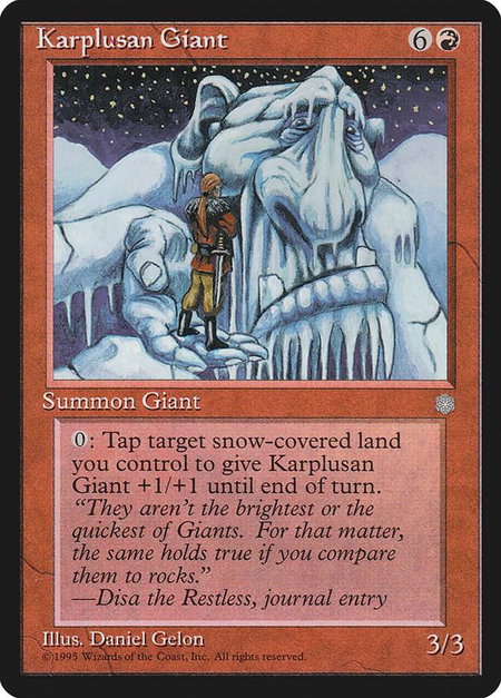Karplusan Giant - Ice Age Magic: The Gathering trading card