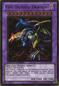 Five-Headed Dragon trading card from Gold Series 4: Pyramids Edition Five-Headed Dragon - Gold Series 4: Pyramids Edition YuGiOh trading card