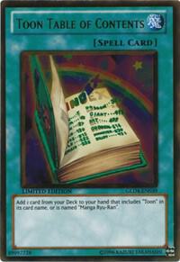 Toon Table of Contents - Gold Series 4: Pyramids Edition YuGiOh trading card