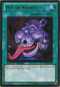 Pot of Avarice trading card from Gold Series 4: Pyramids Edition Pot of Avarice - Gold Series 4: Pyramids Edition YuGiOh trading card