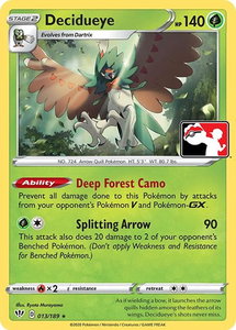 Decidueye - Prize Pack Series Cards #013/189 - Rare Pokémon Trading Card