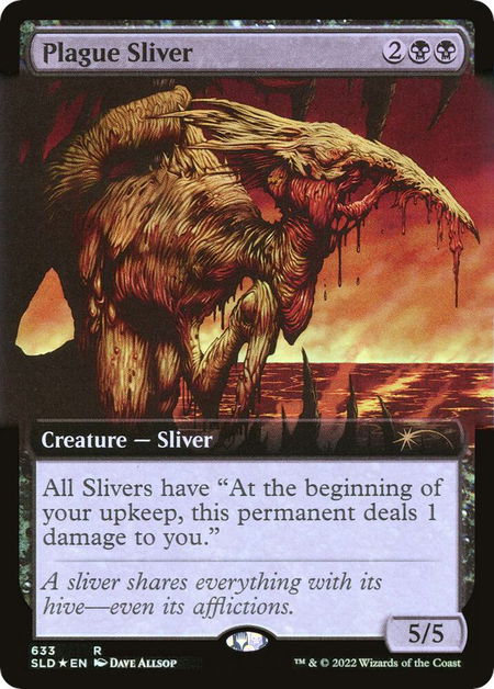 Plague Sliver (Extended Art) - Secret Lair Drop Series Magic: The Gathering trading card