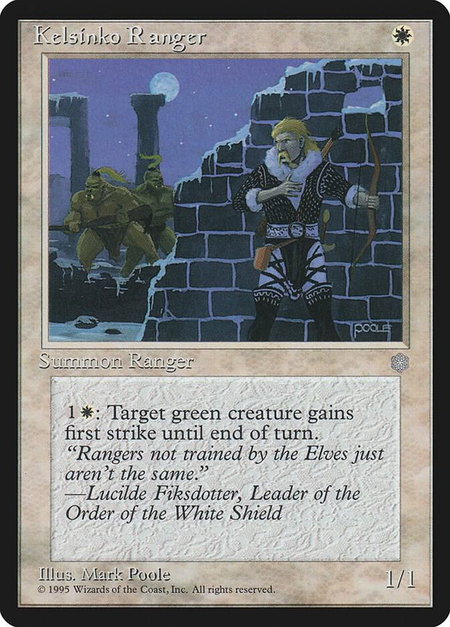 Kelsinko Ranger - Ice Age Magic: The Gathering trading card