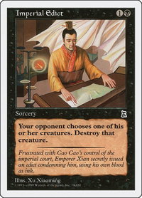 Imperial Edict - Portal Three Kingdoms (PTK) #77 - Common Magic: The Gathering Trading Card