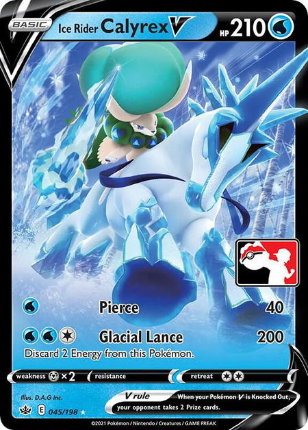 Ice Rider Calyrex V - Prize Pack Series Cards Pokémon trading card