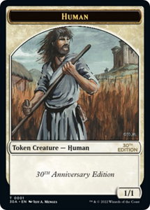 Human Token - 30th Anniversary Edition (30A) #1 - Token Magic: The Gathering Trading Card