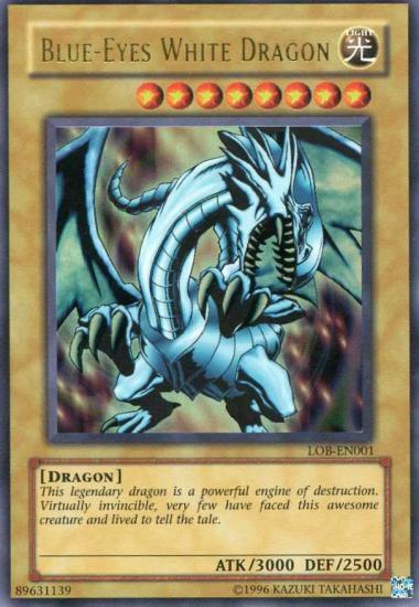 Blue-Eyes White Dragon trading card from Legend of Blue Eyes White Dragon (Worldwide English) Blue-Eyes White Dragon - Legend of Blue Eyes White Dragon (Worldwide English) YuGiOh trading card